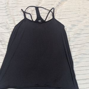 Amari black workout tank top with bra